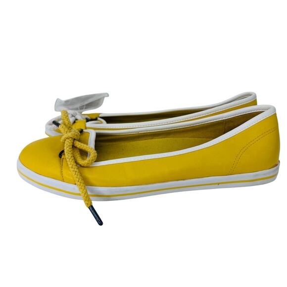 RARE Sample Cole Haan Mary Jane Flats Womens 6W Yellow Upper Leather Slip On - Picture 6 of 10